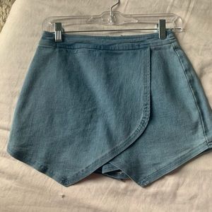 Denim Asymmetrical Skort